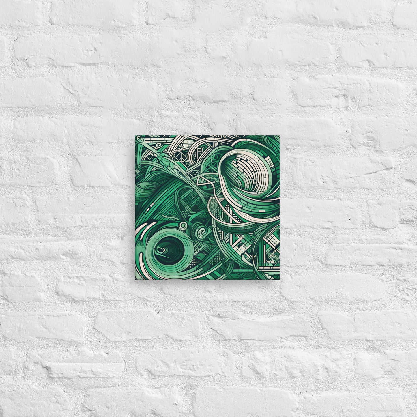 Emerald Escher Circular Canvas