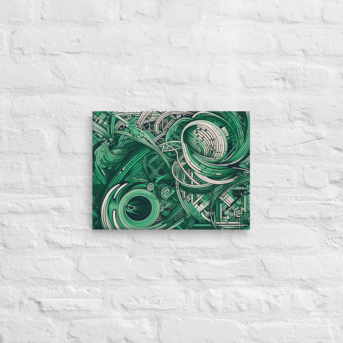 Emerald Escher Circular Canvas