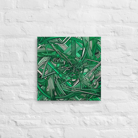 Emerald Escher Triangular Canvas
