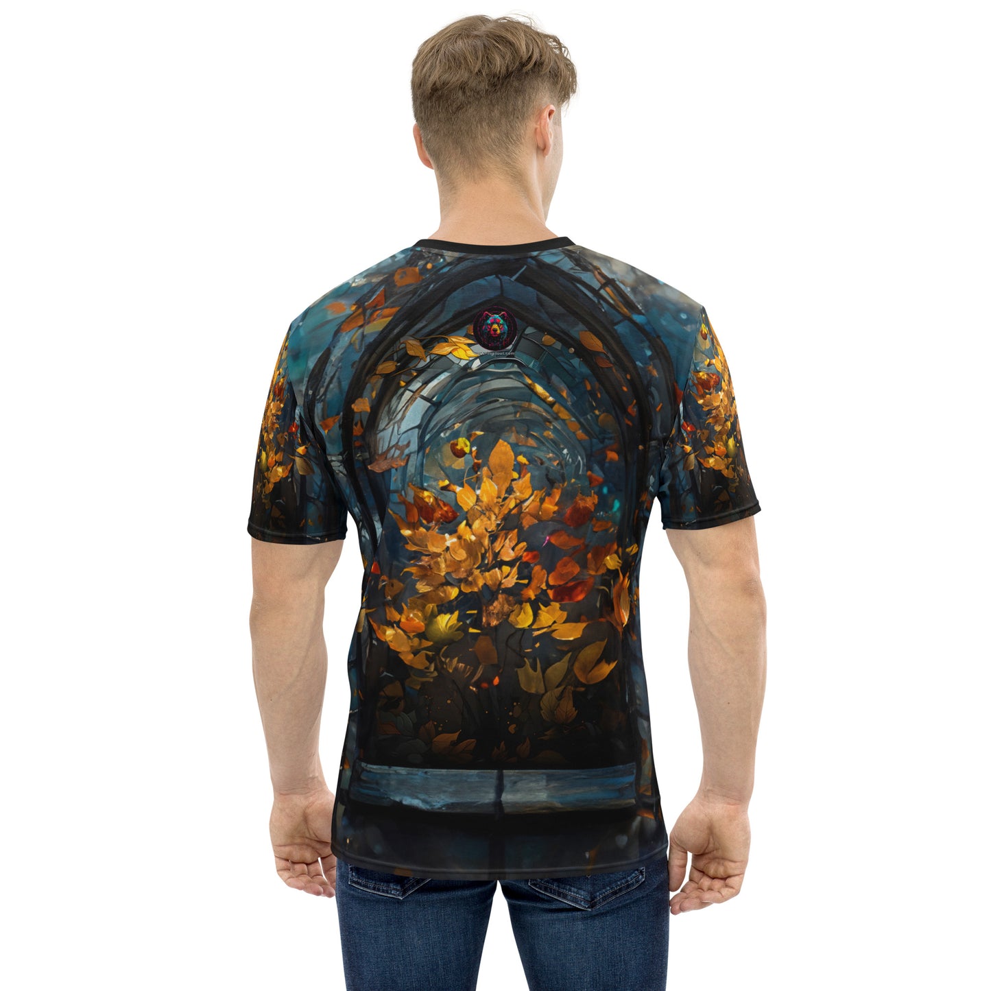 Stained Glass Bear All Over Print Men's T-Shirt