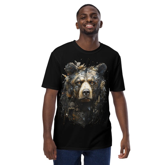 Cyberpunk Black Bear Men's All Over Print T-Shirt