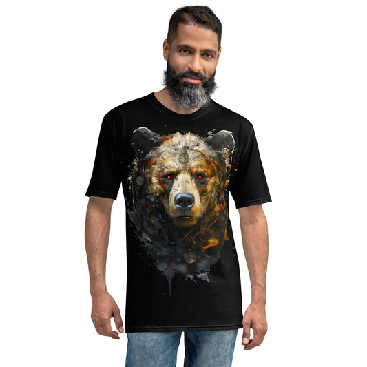 Cyberpunk Brown Bear Men's All Over Print T-Shirt