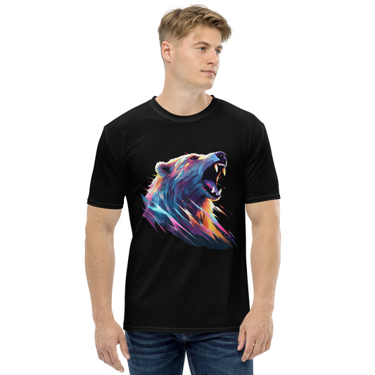 Neon Grizzly All Over Print Men's T-Shirt