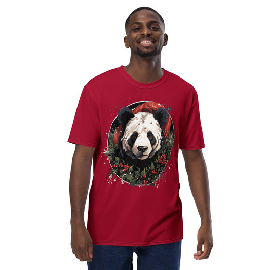 Christmas Panda Carmine All Over Print Men's t-shirt