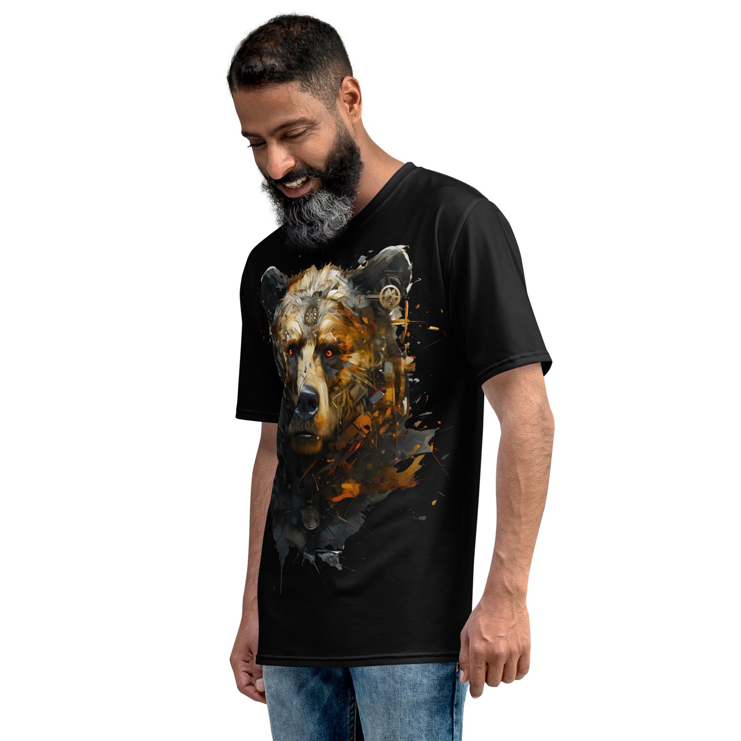 Cyberpunk Brown Bear Men's All Over Print T-Shirt