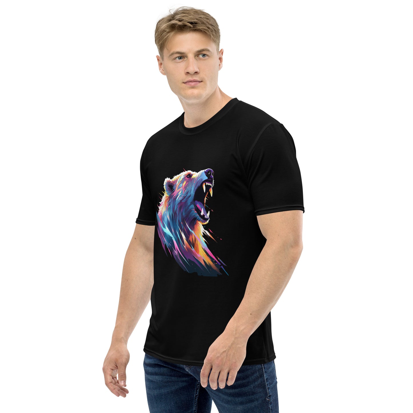 Neon Grizzly All Over Print Men's T-Shirt