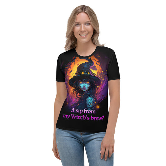 Halloween Witch's Brew Ladies’ All Over Print T-Shirt