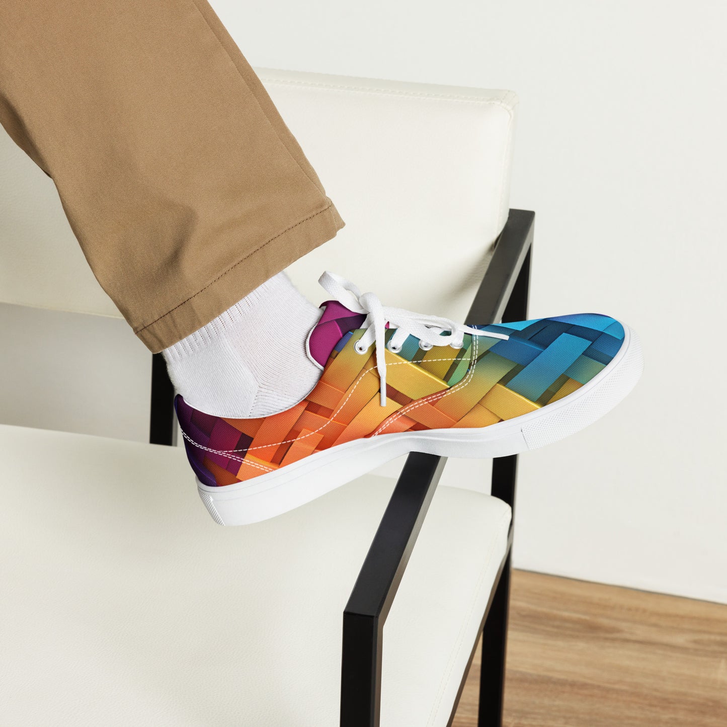 Woven Pride Men’s lace-up canvas shoes