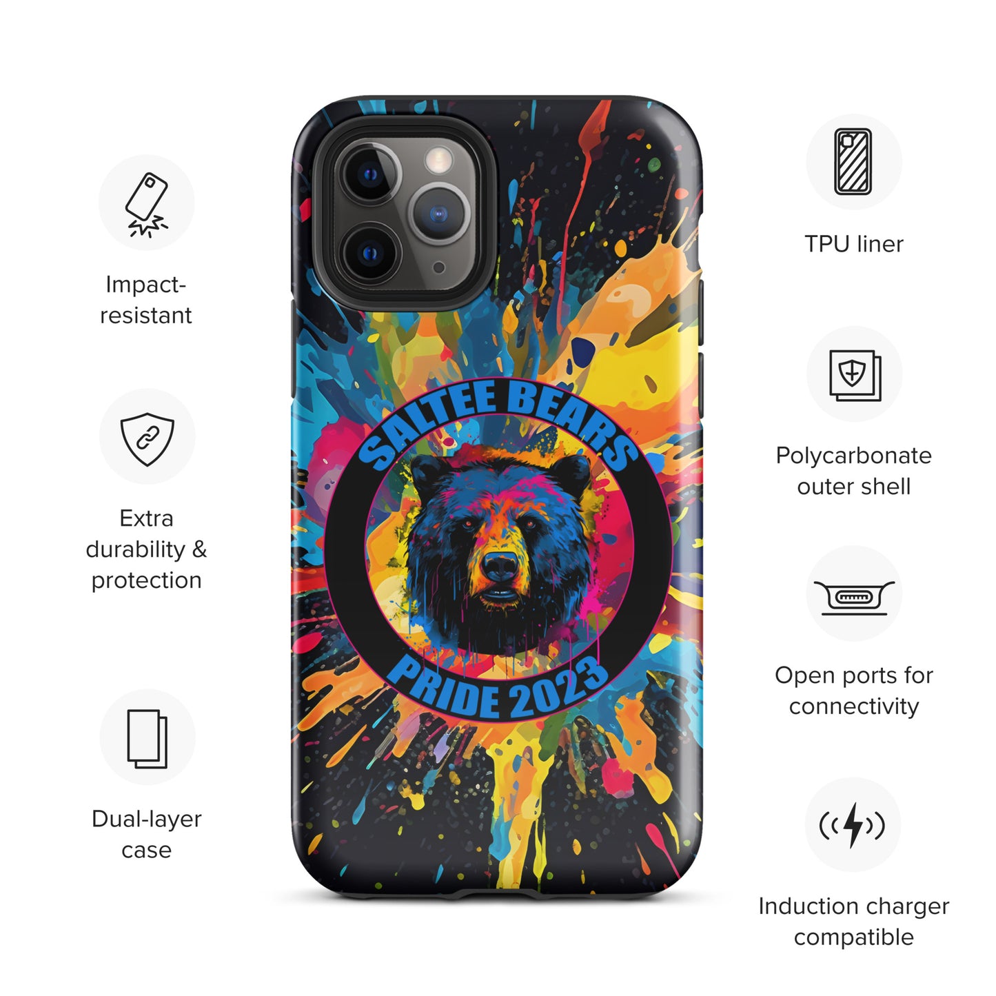 Saltee Bears Painted Pride Tough Case for iPhone®