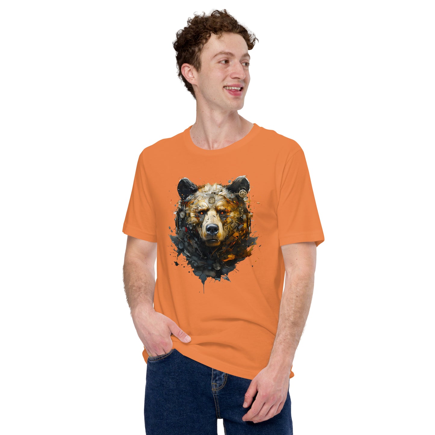 Cyberpunk Brown Bear Men's T-Shirt